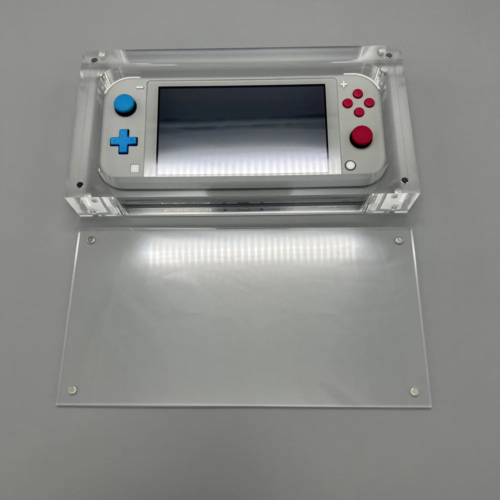 High transparency acrylic magnetic cover console storage box for Nintendo Switch Lite