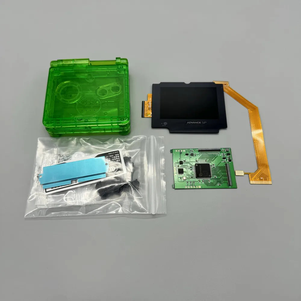 2024 new GBASP IPS LCD 2.9 "IPS high brightness LCD and shell kit for Gameboy advance SP