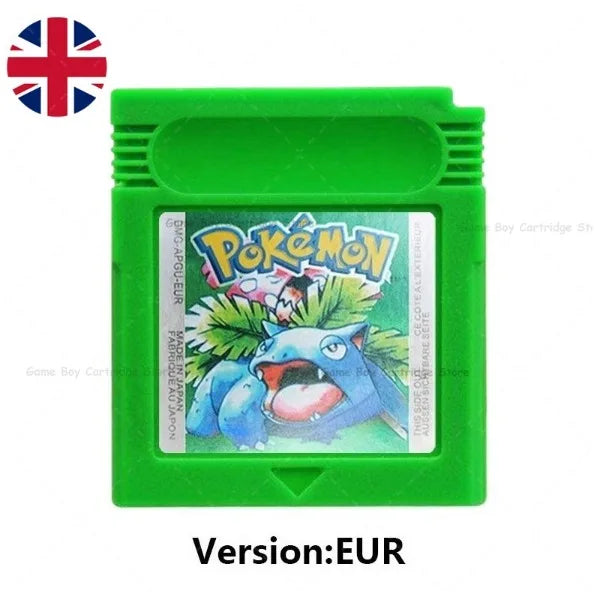 GBC Pokemon Cartridge Bundle Red/Blue/Crystal/Gold/Silver/Yellow/Green with Multi-Language