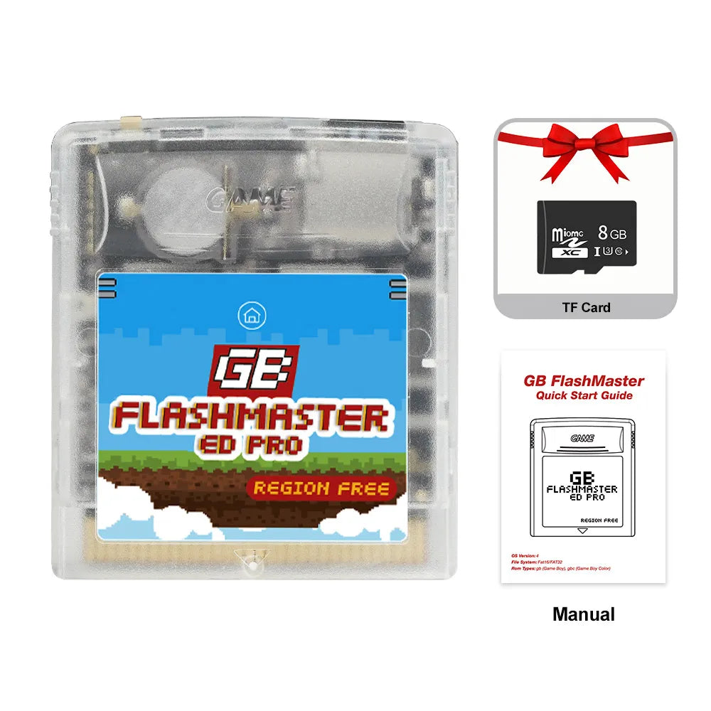 2500 in 1 OS V4 GB Pro Flashmaster Cartridge Game Card For Gameboy/Gameboy Color/GBA SP Game Consoles With 8GB TF Card