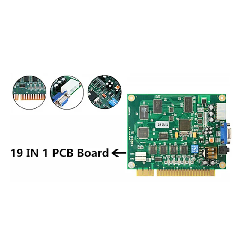 A08E-19 In 1 Arcade Classic Game Board VGA Output Arcade Game Board Durable For Jamma Arcade Motherboard