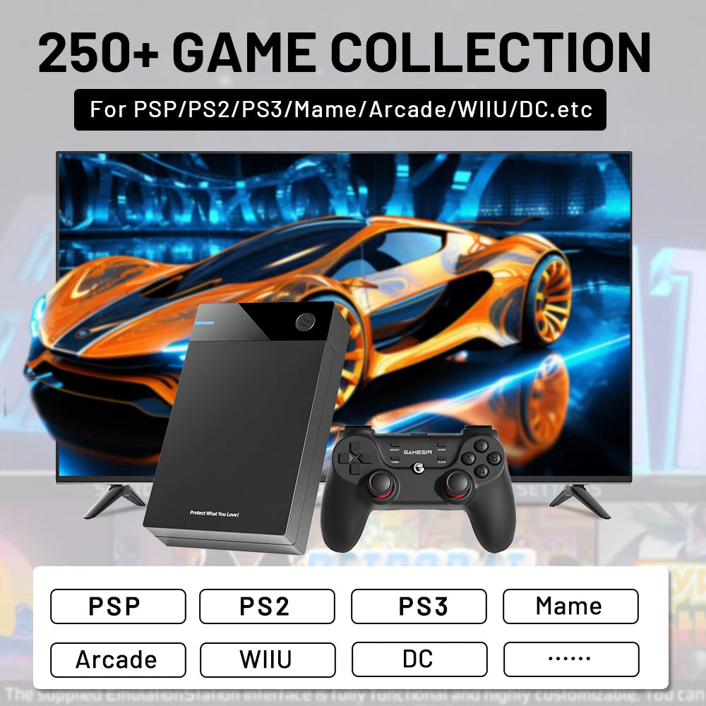 Super Console 12T Gaming HDD with Hyperspin Launchbox Retrobat Playnite TeknoParrot for PS3 PS2 PSP WII WIIU with 86000+ Games