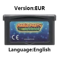 GBA 32 Bit Video Game Cartridge Console Card mMario dDonkey Kong wWario Series Golf Tennis Party for GBA