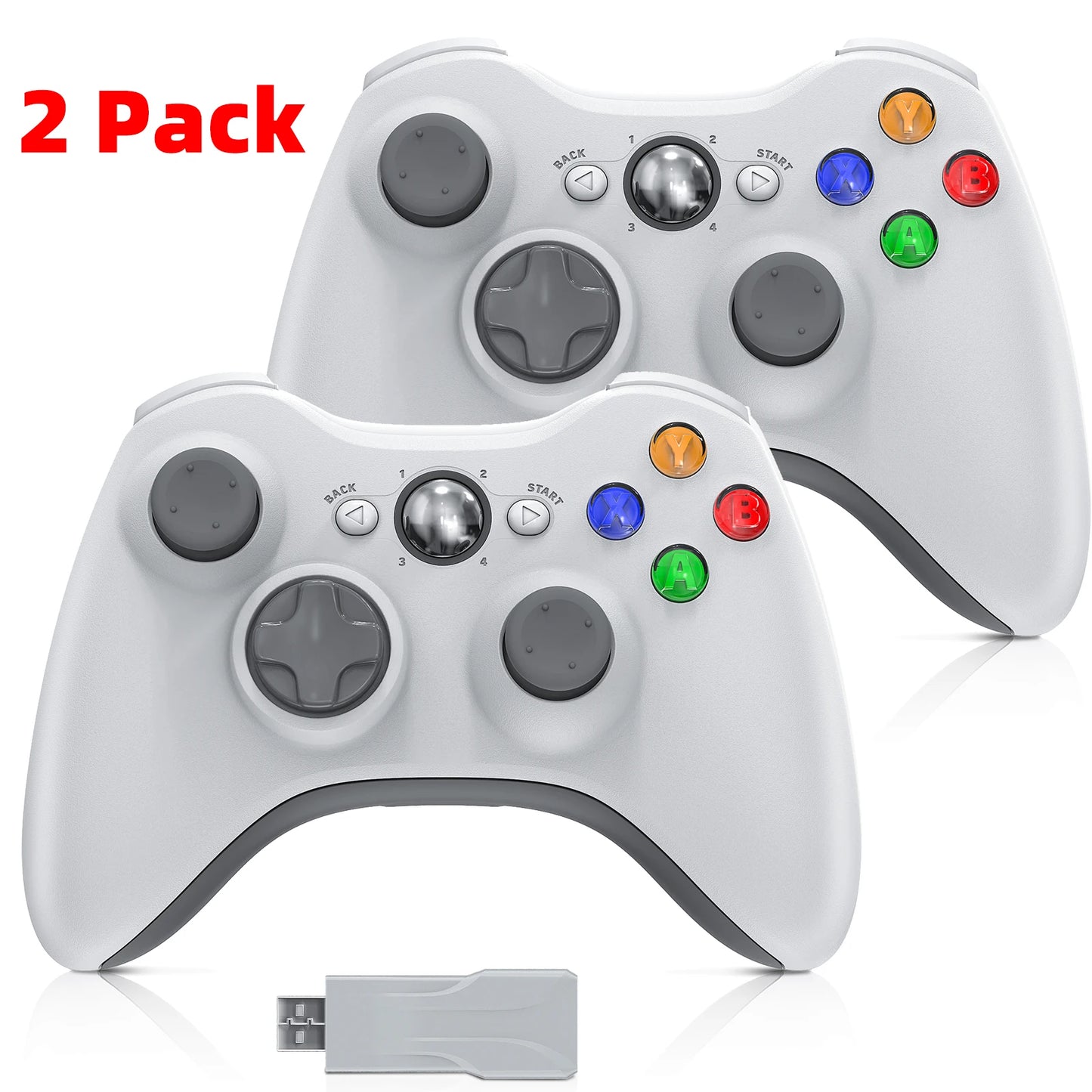 Controller for Xbox 360 Xbox 360Slim/PC Controllers 2.4G Wireless Gamepad W/ Dual Vibration Sensing Game Handle Joystick Rocker