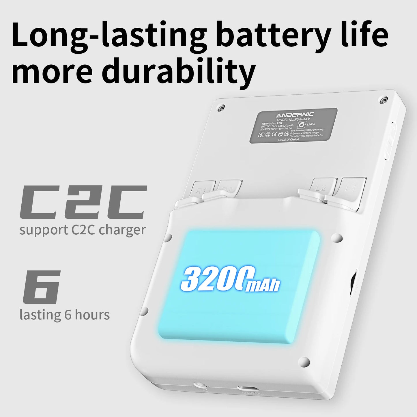 ANBERNIC RG 40XXV 64 Bit Linux Retro Handheld Game Console 4.0'' IPS Screen Supports 5G WiFi Bluetooth HD-Out RG40XXV With APP