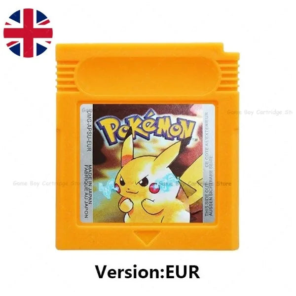GBC Pokemon Cartridge Bundle Red/Blue/Crystal/Gold/Silver/Yellow/Green with Multi-Language
