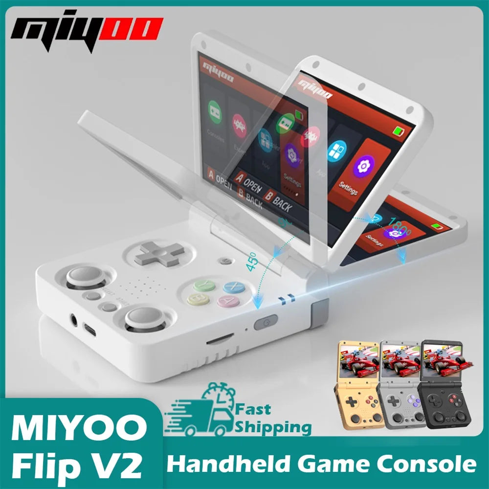 MIYOO Flip Retro Handheld Game Consoles IPS Screen Linux System Classic Portable Video Game Consolas Travel Bag Retroid Pocket