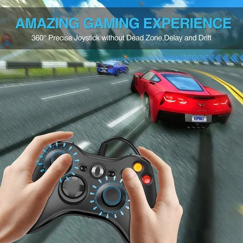 Wired USB Game Controller for Xbox360 Console Joypad for Win 7/8/10 PC Joystick Controle Mando Gamepad for Xbox 360 Accessories