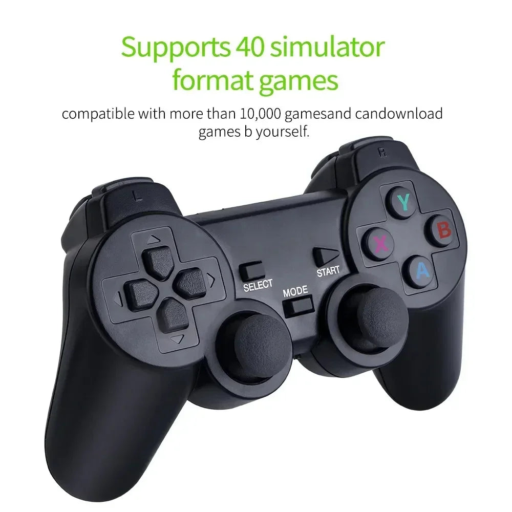 Retro Game Console with Dual Wireless Controllers 20000 Preloaded Games 64GB 4K HDMI Support for TV PC PS1 GBA Emulators