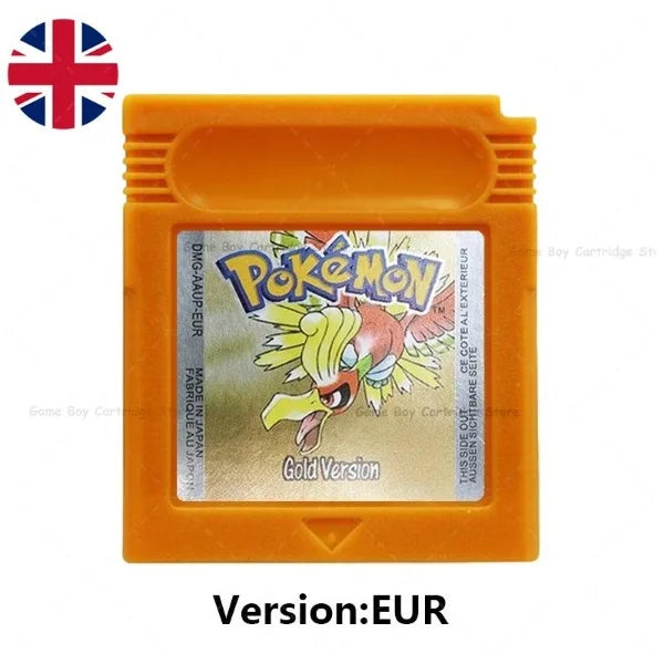 GBC Pokemon Cartridge Bundle Red/Blue/Crystal/Gold/Silver/Yellow/Green with Multi-Language