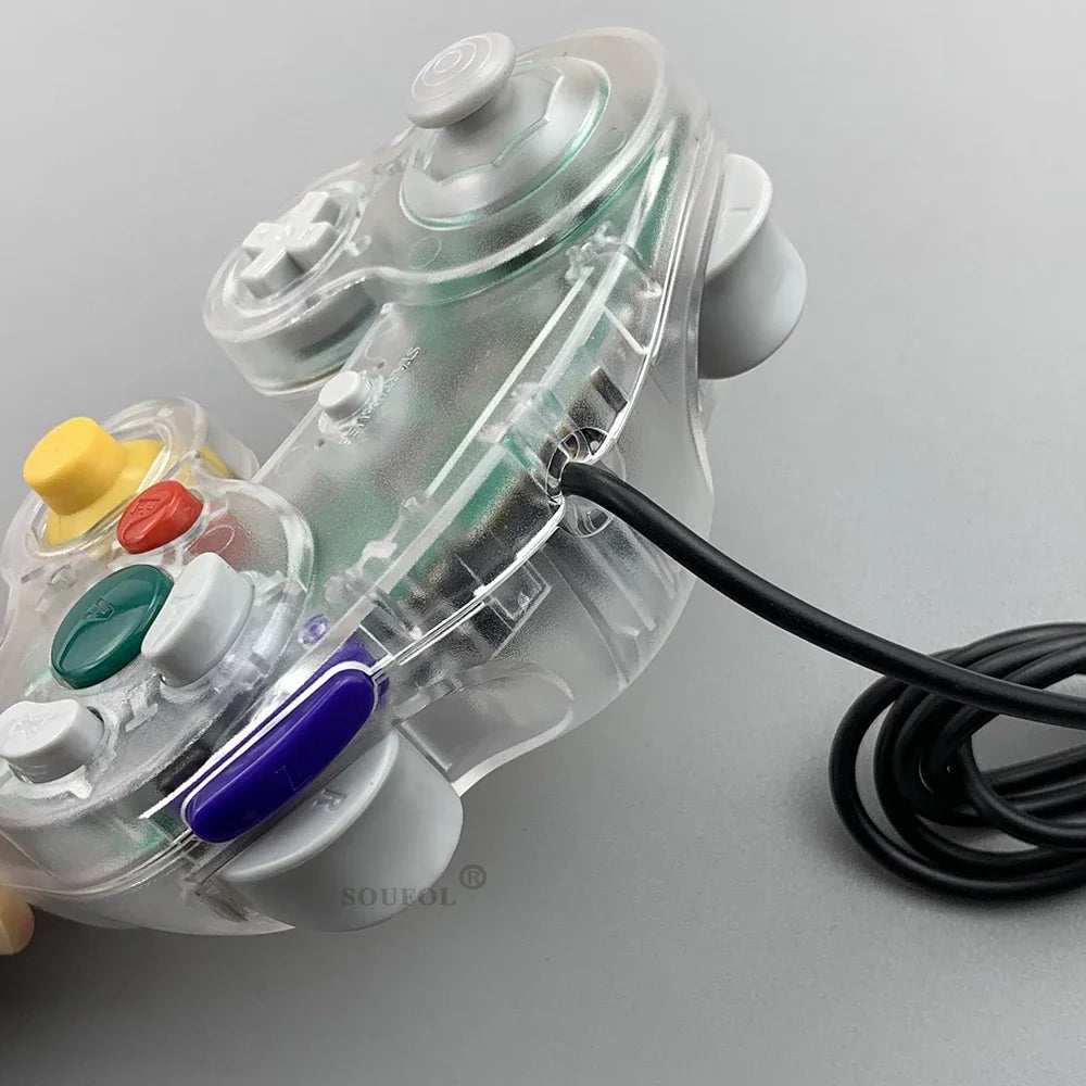 New Replacement Transparent Game Controller Joystick Gamepad Wired For NGC GameCube Video Game Console