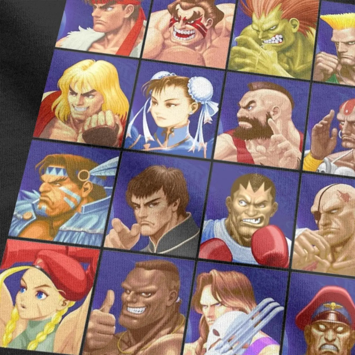 Men's T Shirt Street Fighting Fighters II Select Character Game Funny Cotton Clothe Short Sleeve Crew Neck Tee Plus Size T-Shirt