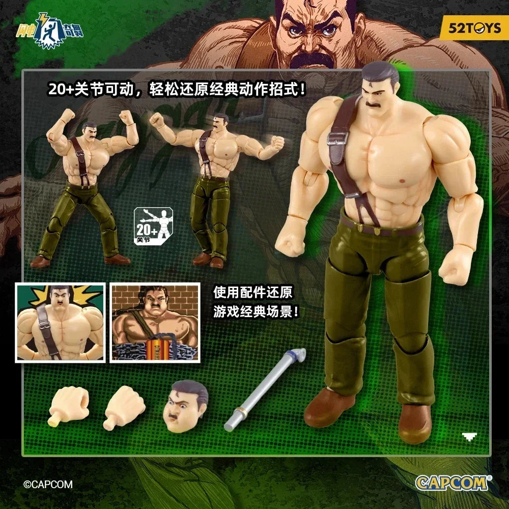 52TOYS Action Figure CAPCOM Final Fight 1PCS Collectible Desktop Decoration Creative Gift for Birthday 3.75inch/10cm