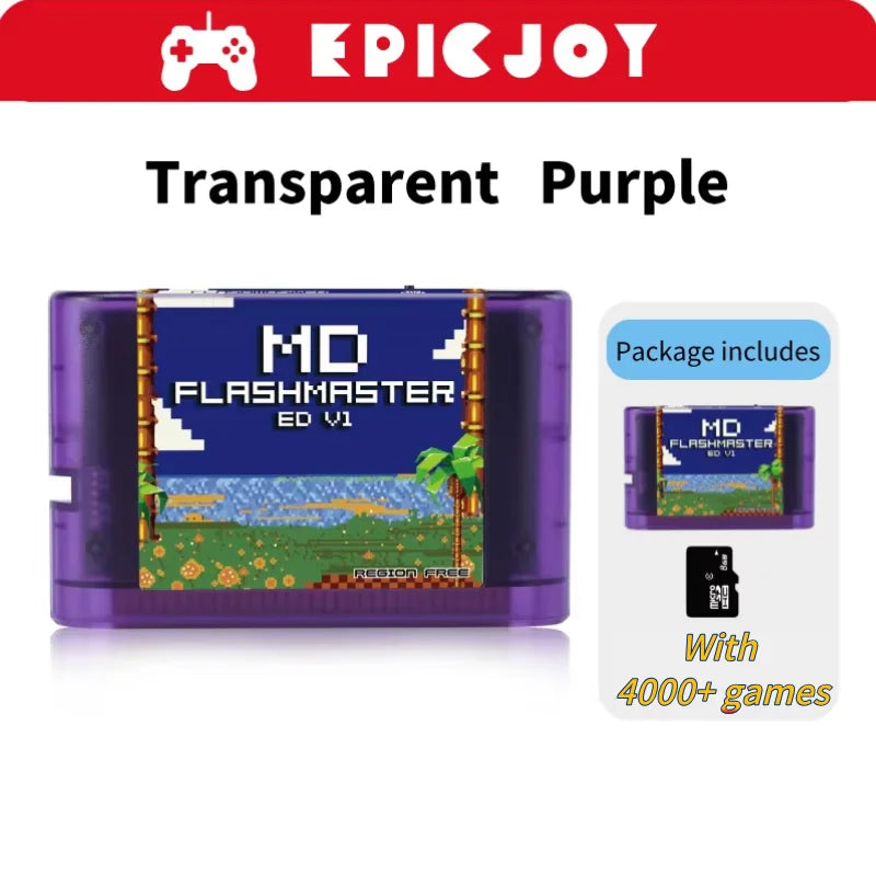 MD V1 Card 4000 in 1 With 8GB TF Card MD Game Card For Original Sega Genesis Mega Drive Master System