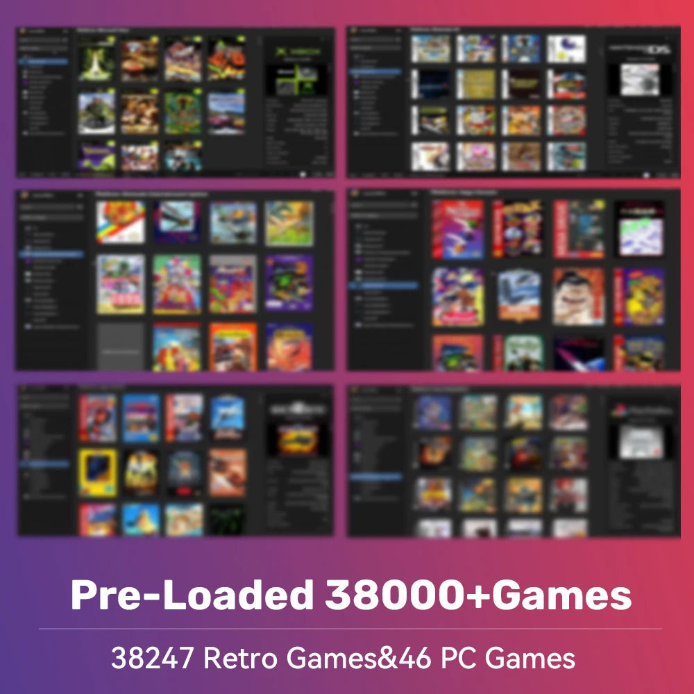 Mix500G Handheld Retro Game HDD For Xbox/N64/PSP/PS3/PS2/PS1 Emulator Gaming Hard Drive Built-in 38000 Retro&PC Games Plug&Play