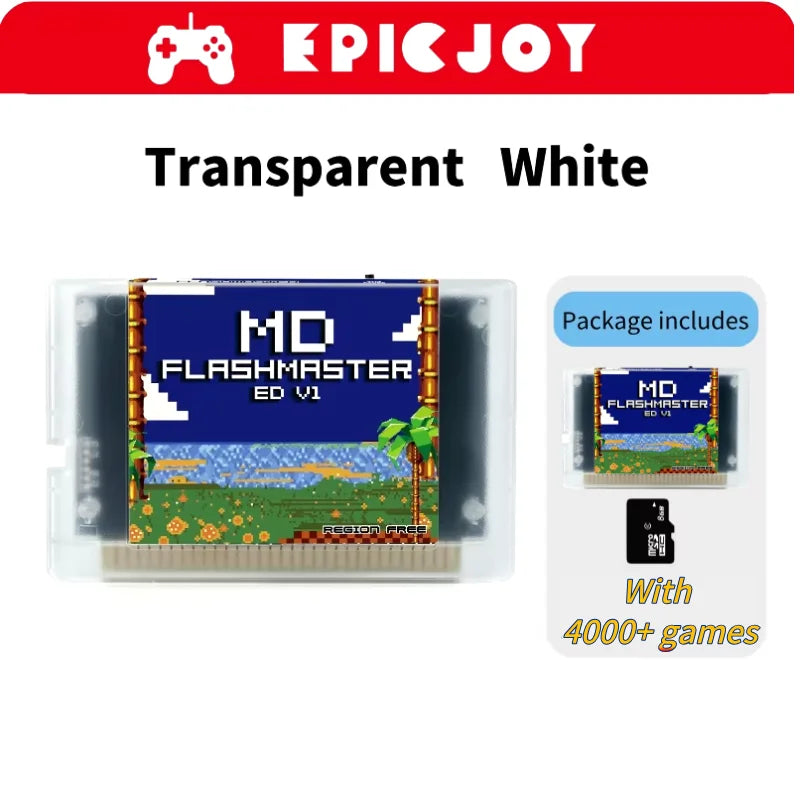 MD V1 Card 4000 in 1 With 8GB TF Card MD Game Card For Original Sega Genesis Mega Drive Master System