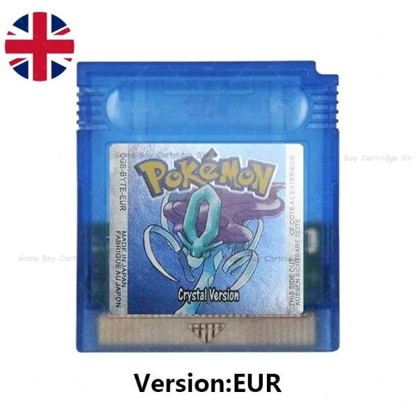 GBC Pokemon Cartridge Bundle Red/Blue/Crystal/Gold/Silver/Yellow/Green with Multi-Language