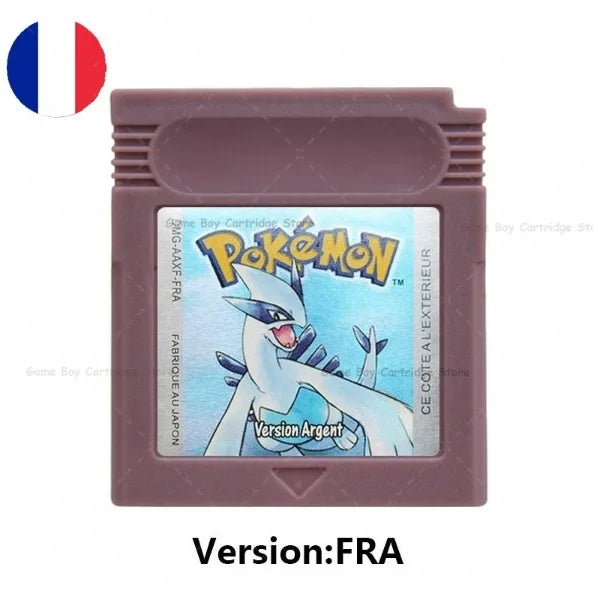 GBC Pokemon Cartridge Bundle Red/Blue/Crystal/Gold/Silver/Yellow/Green with Multi-Language