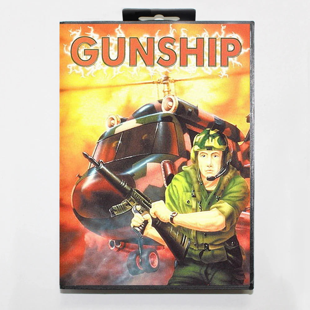 Gunship 16Bit MD Game Cartridge with RU Box for Sega Megadrive Genesis Systems