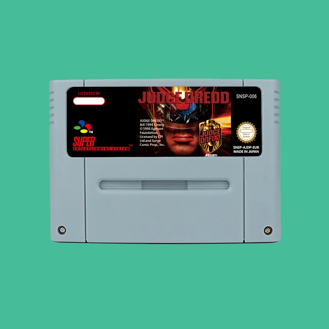 Action Game for Judge Dredd - USA or EUR version Cartridge available for SNES Game Consoles