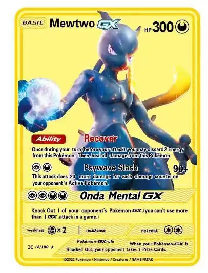 Pokemon English Metal Card Anime Pikachu Charizard Mewtwo Blastoise Vmax Shiny Letters Game Collection Card Kids Toy Gifts