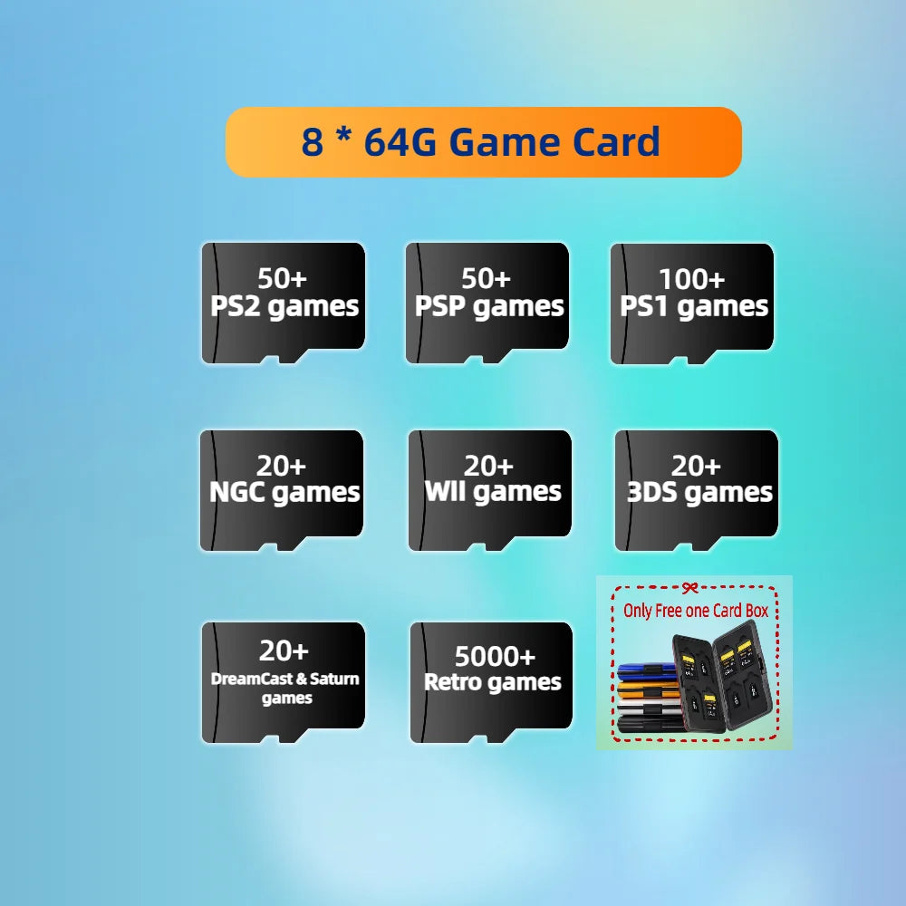 Game Card For Retroid Pocket 3 Plus RP3 5 TF Retro Games PS2 PSP PS1 Android portable Handheld Gaming SD Card High Speed 64G