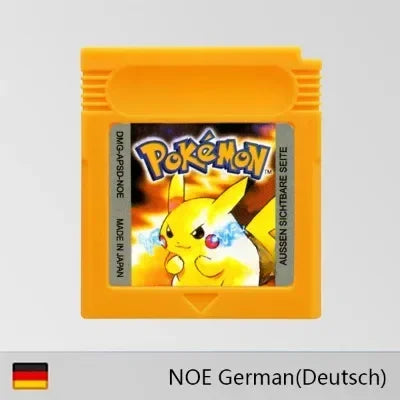 GBC Game Cartridge 16 Bit Video Game Console Card Pokemon Red Yellow Blue Crystal Gold Silver NOE Version German Language