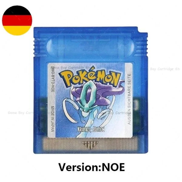 GBC Pokemon Cartridge Bundle Red/Blue/Crystal/Gold/Silver/Yellow/Green with Multi-Language