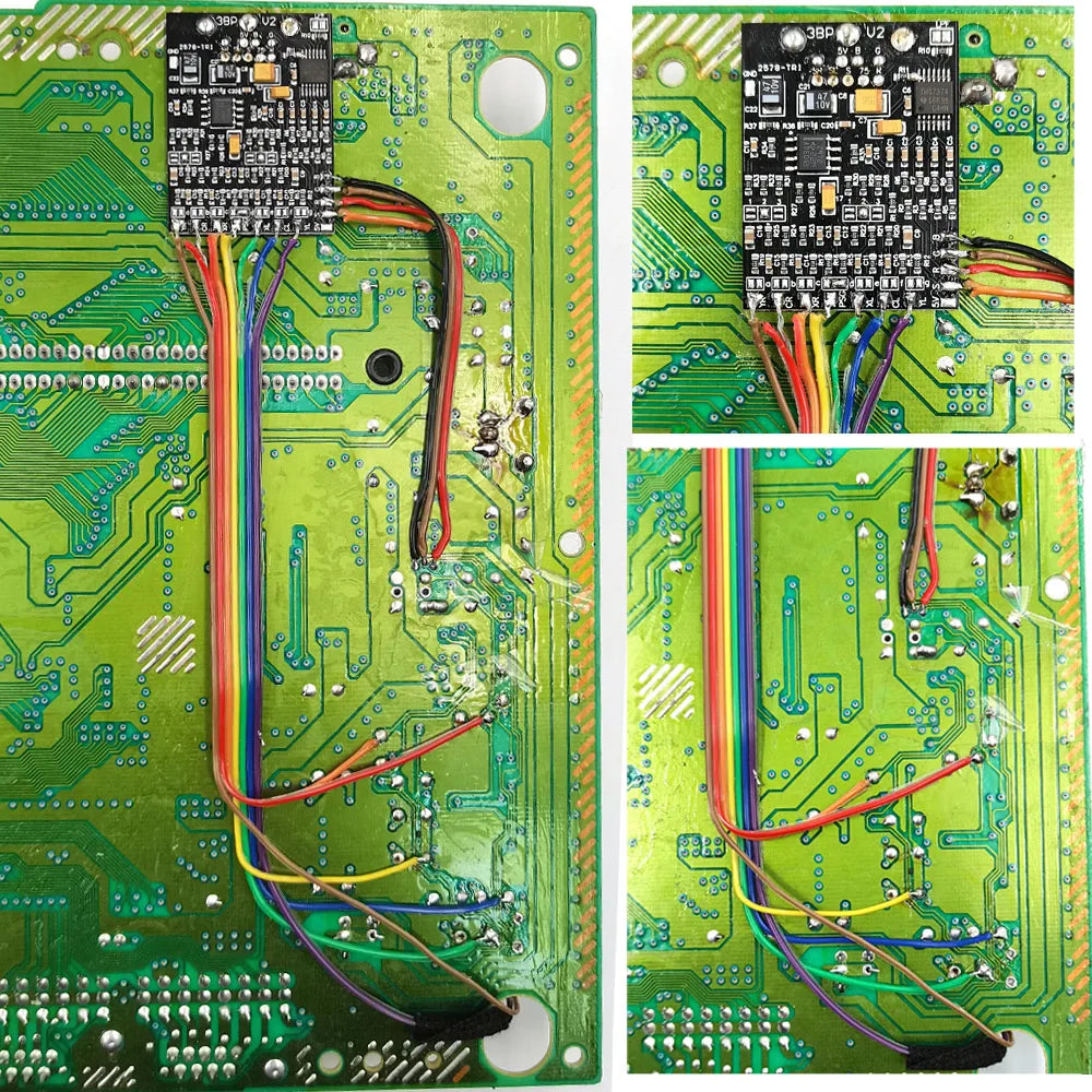HISPEEDIDO Triple Bypass V2 RGB MOD PCB Kit For SEGA Mega Drive/Genesis Console