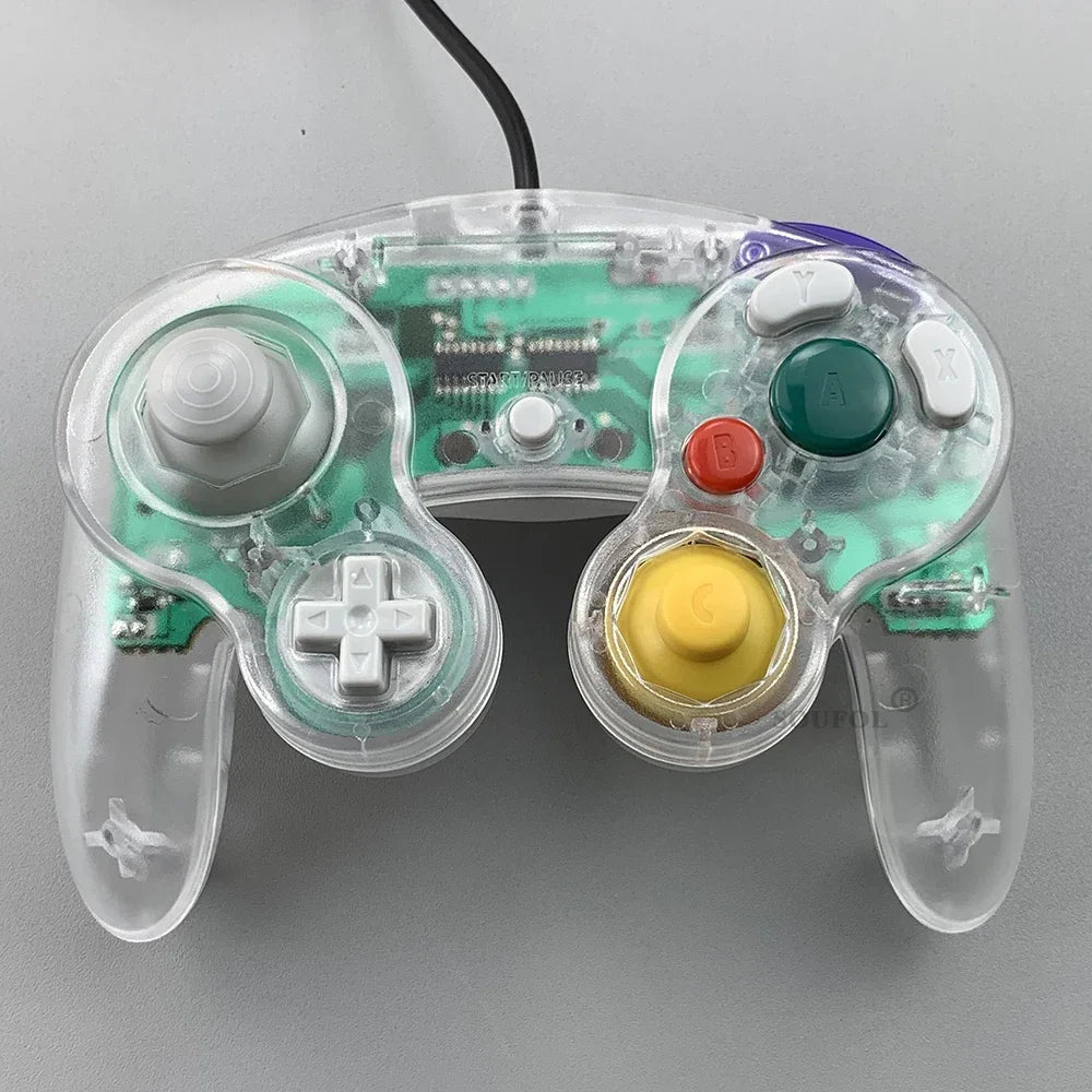 New Replacement Transparent Game Controller Joystick Gamepad Wired For NGC GameCube Video Game Console