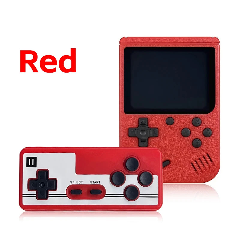 Red Mini Handheld Game Console 400 in 1 Retro Arcade Games Portable 8-Bit TV Connection 3.0 Inch LCD Kids Gift Toy