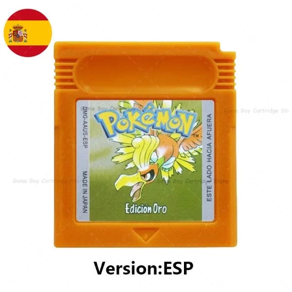 GBC Pokemon Cartridge Bundle Red/Blue/Crystal/Gold/Silver/Yellow/Green with Multi-Language