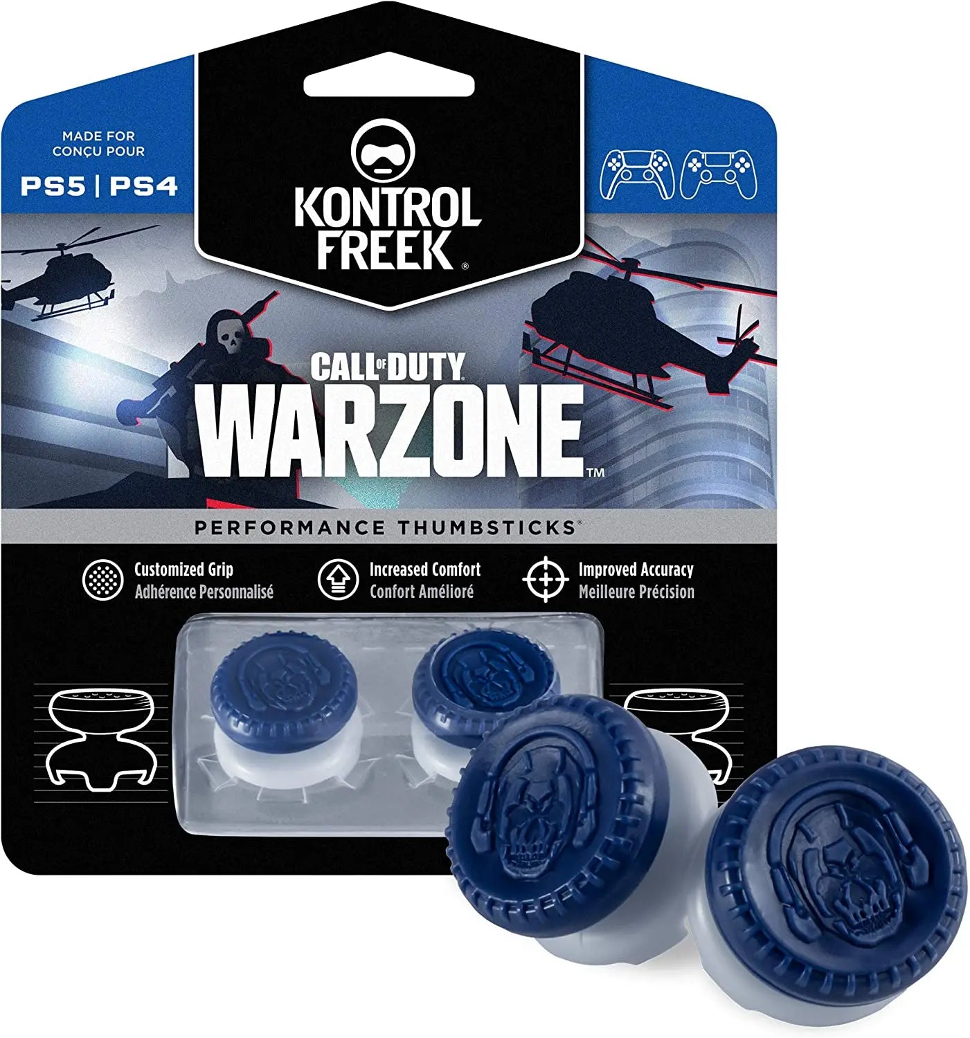KontrolFreek FPS Freek Galaxy for PS4 High-Rise Analog Stick PS5 Controller | Performance Thumbsticks Game Joystick Silicone Cap