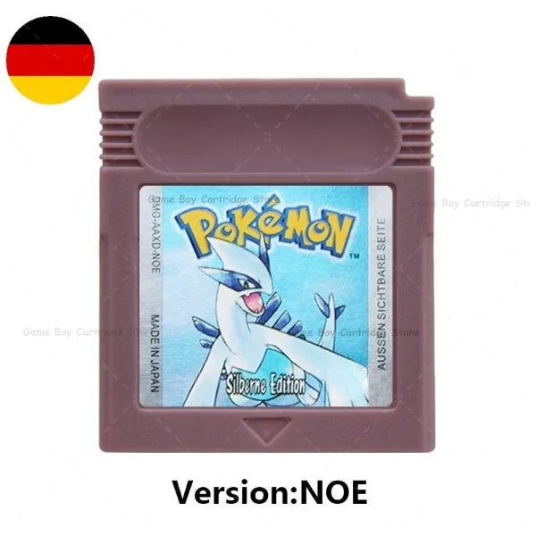 GBC Pokemon Cartridge Bundle Red/Blue/Crystal/Gold/Silver/Yellow/Green with Multi-Language