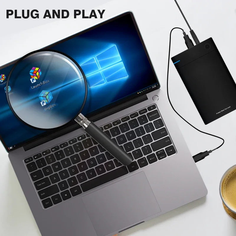 Kinhank Launchbox Game Hard Drive Is Suitable For Windows Built-in 45000+ Games Suitable For PS3/PS2/PS1/GameCube/SS/N64/WII/NES