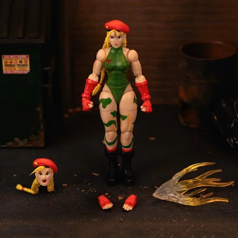 New In Stock Original Jada Street Fighter 6 Anime Figure 15cm Cammy White Guile Dee Jay Action Figure Street Fighter Toys Gift
