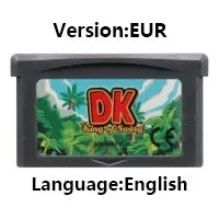 GBA 32 Bit Video Game Cartridge Console Card mMario dDonkey Kong wWario Series Golf Tennis Party for GBA