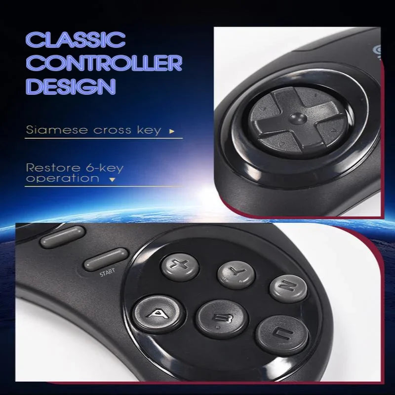 DATA FROG Wireless Game Console for Sega Genesis, Game Stick, HDMI-compatible, 900 + Game for Sega Mini/Mega Drive, 16 Bit, MD