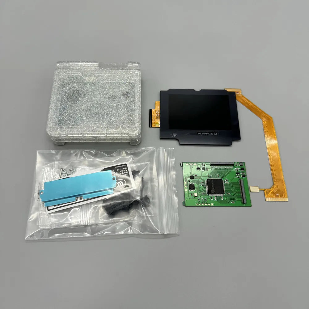 2024 new GBASP IPS LCD 2.9 "IPS high brightness LCD and shell kit for Gameboy advance SP