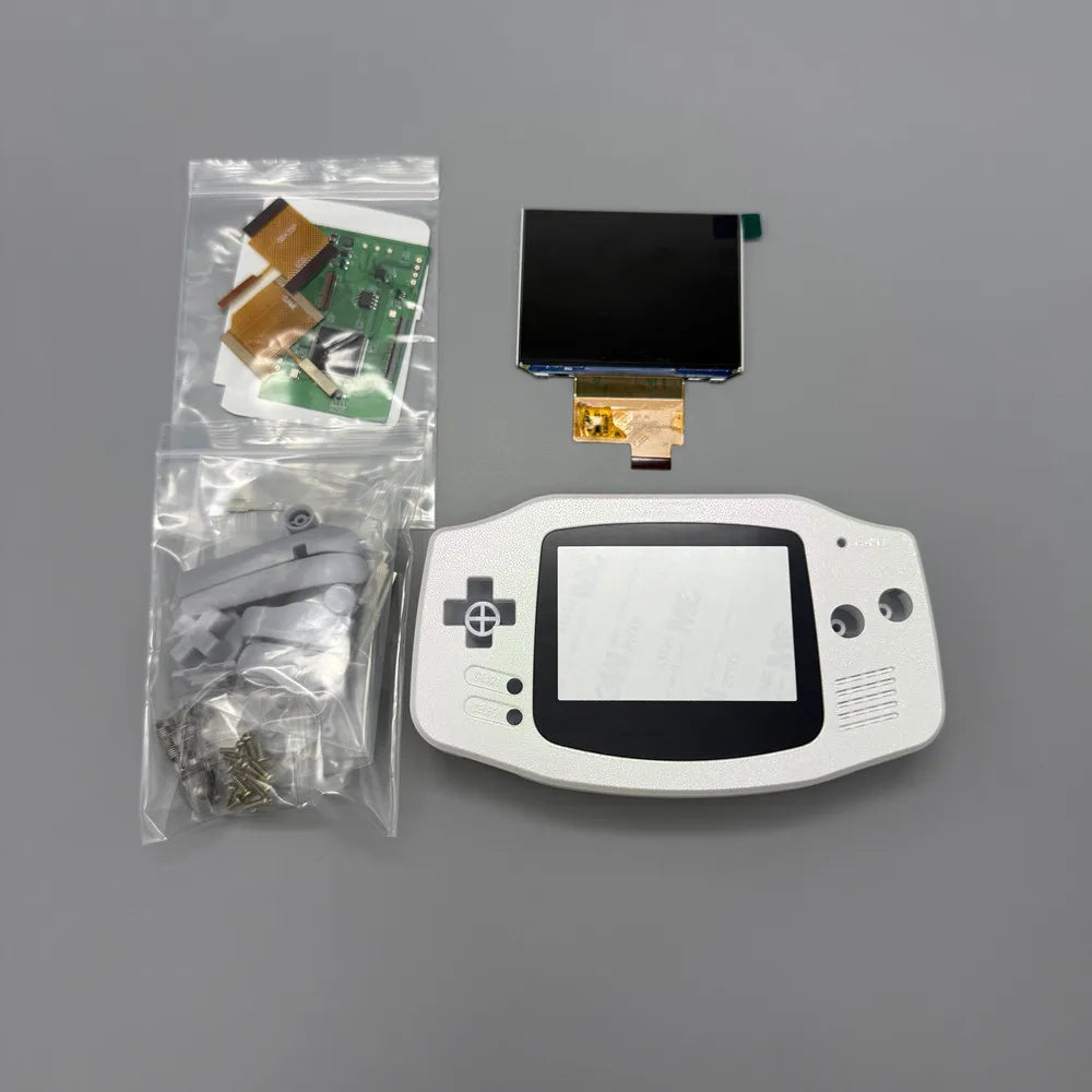 2025 GBA IPS LCD 3.0 "IPS high brightness LCD screen and shell kit for Gameboy advance GBA.no cut shell required easy to install