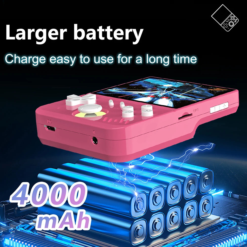 128GB My mini Retro Handheld Game Console 3.5-inch IPS Screen Linux System with 22000+Games for PS3/PS2/PS1/PSP/N64 for Gifts