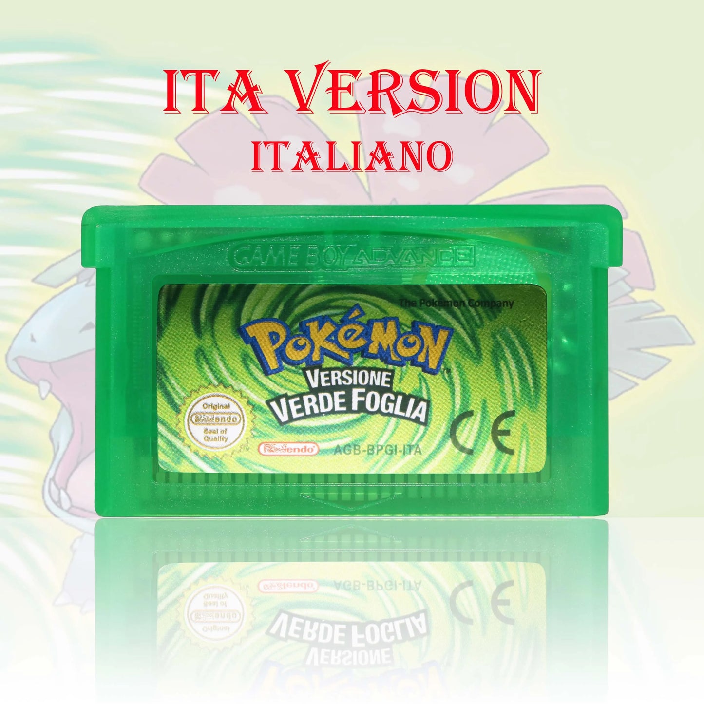 ITA Version Pokemon Rubino/Zaffiro/Smeraldo/Rosso Fuoco/Verde Foglia Game Cartridge GBA Video Game High Quality With Battery