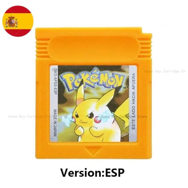 GBC Pokemon Cartridge Bundle Red/Blue/Crystal/Gold/Silver/Yellow/Green with Multi-Language