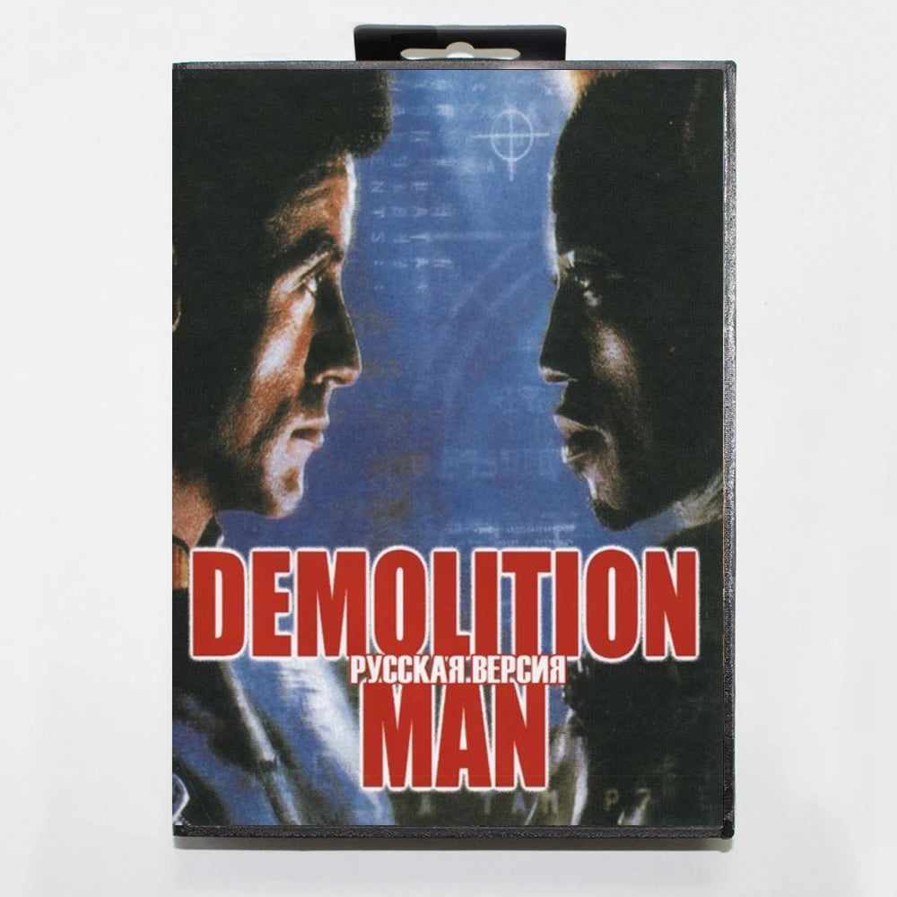 Demolition Man 16Bit MD Game Cartridge with RU Box for Sega Megadrive Genesis Systems