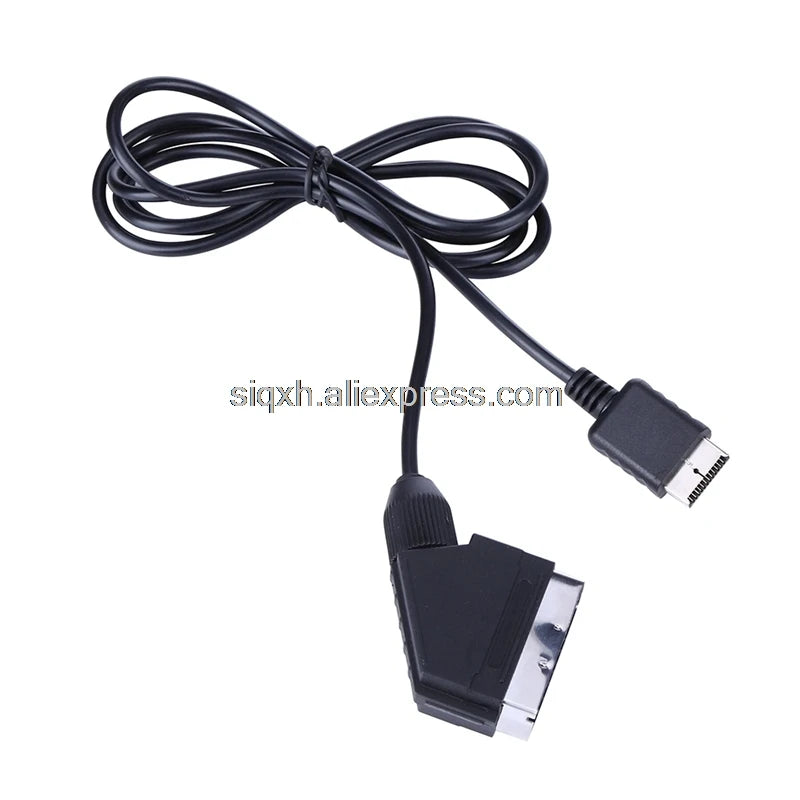 10Pcs/lot 1.8M 180cm RGB Scart Cable For Sony Playstation PS1 PS2 PS3 TV AV Lead Replacement Connection Game Cord Wire