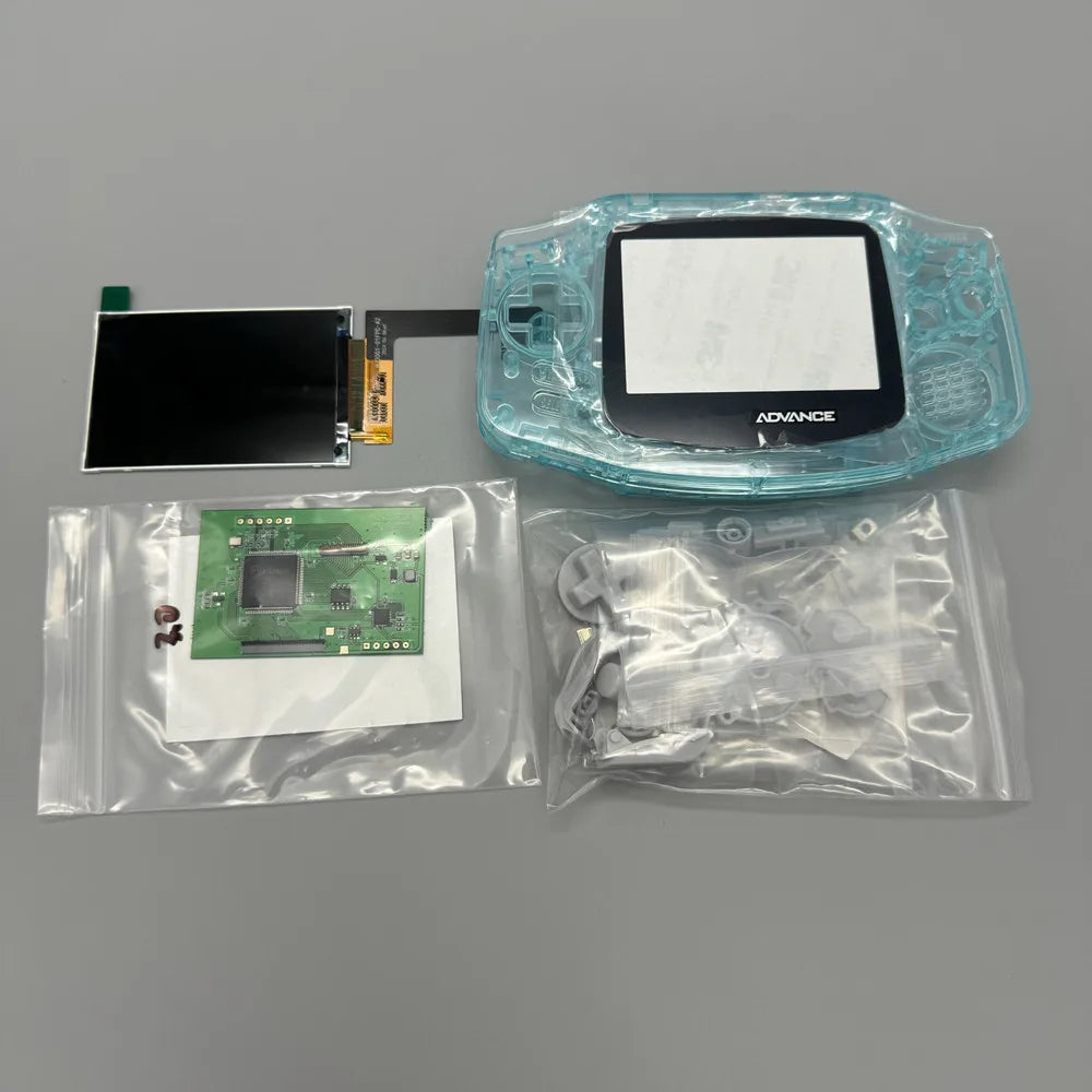 2024 new GBA IPS LCD no cut shell required easy to install 3.0 "IPS high brightness LCD and shell kit for Gameboy advance GBA