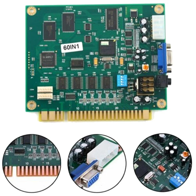 Motherboard 60 in 1 Jamma Arcade Classics Game Board for Cocktail Arcade Machine UP Right Arcade Machine Donkey