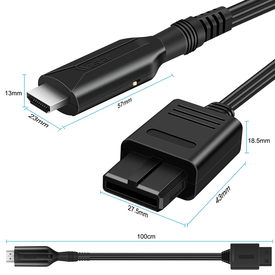HD N64 To HDMI-compatible Converter HD Link Cable For N64/GameCube/SNES Plug and Play 1080P Nintendo 64 To HD Converte