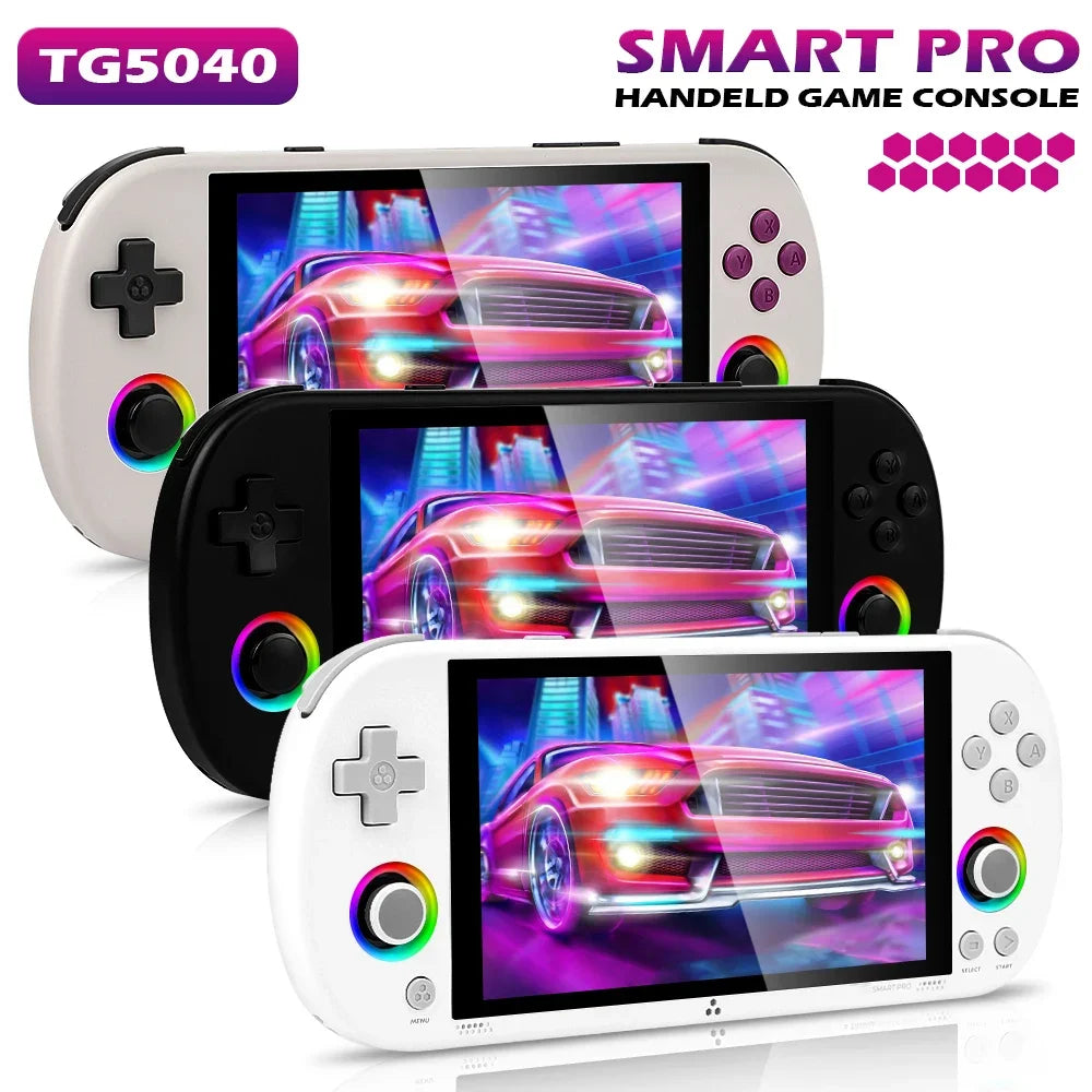 64G 128G 256G Portable Handheld Video Game Console 4.96'' IPS Screen Joystick RGB Lighting Smart Pro Retro Handheld Game Player