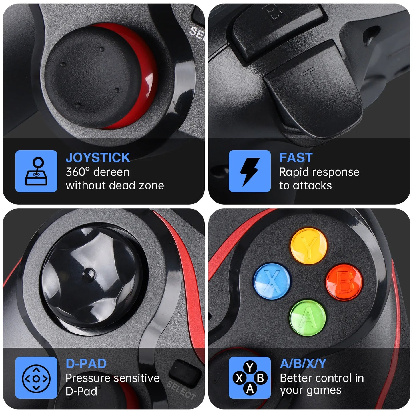 Wireless Bluetooth-Compatible Game Controller For Android Gamepad Controle PC Joystick For PS3/PS4/Switch Console Accessories
